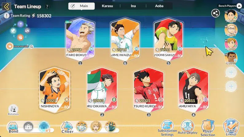 HAIKYU!! FLY HIGH Accounts [SEA] Lv 57| 1 SP (Bokuto)+ Memo 6 UR (Oikawa,Kuro image 4