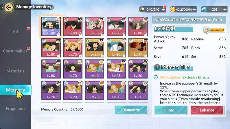 HAIKYU!! FLY HIGH Accounts [SEA] Lv 57| 1 SP (Bokuto)+ Memo 6 UR (Oikawa,Kuro image 9