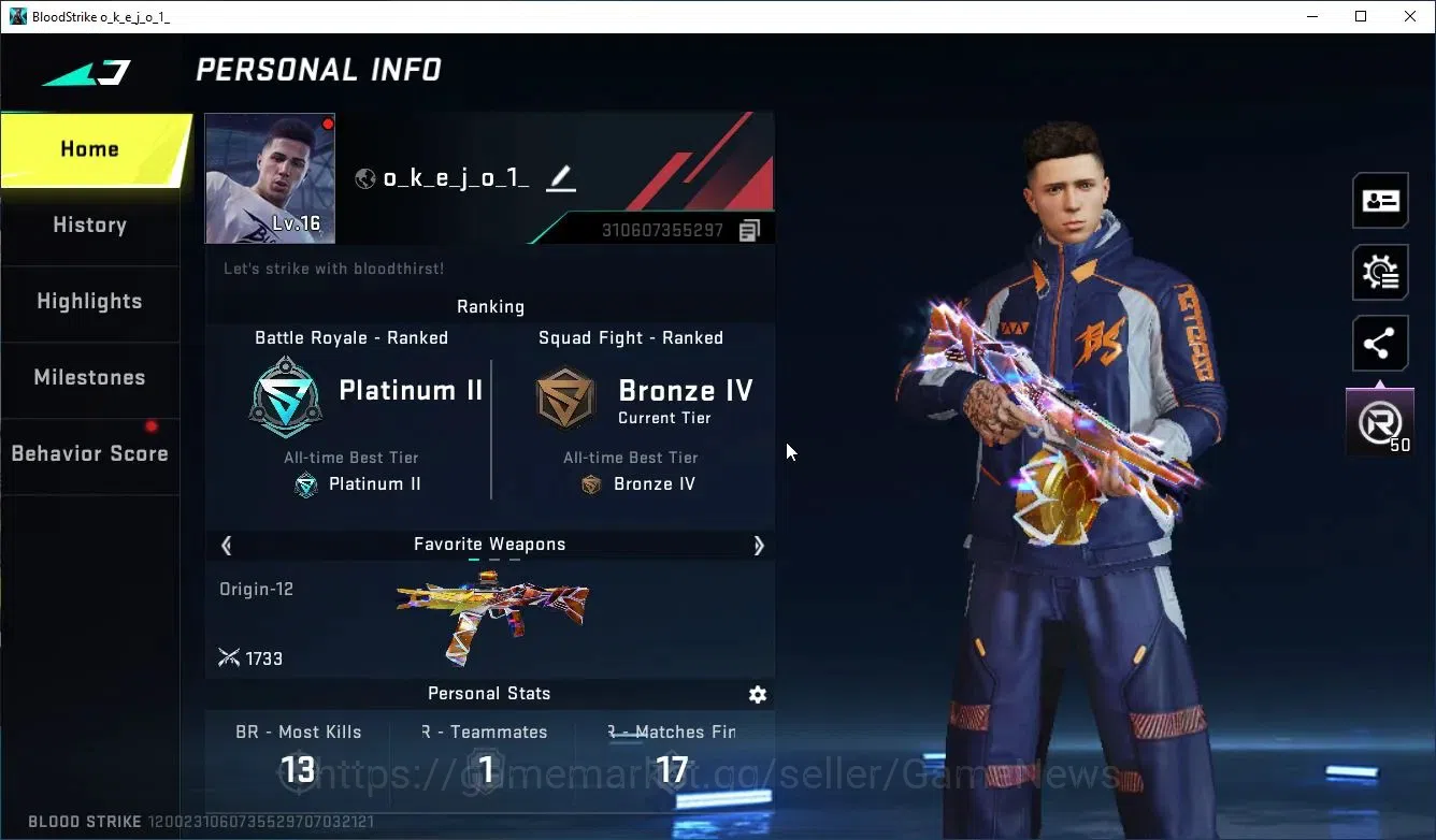 Blood Strike Accounts Collab Skin ASIA|COLLAB ENZO Kraken+2 ULTRA[Nova-PitchStrike,Ethan]|Limited Origin12|3 2