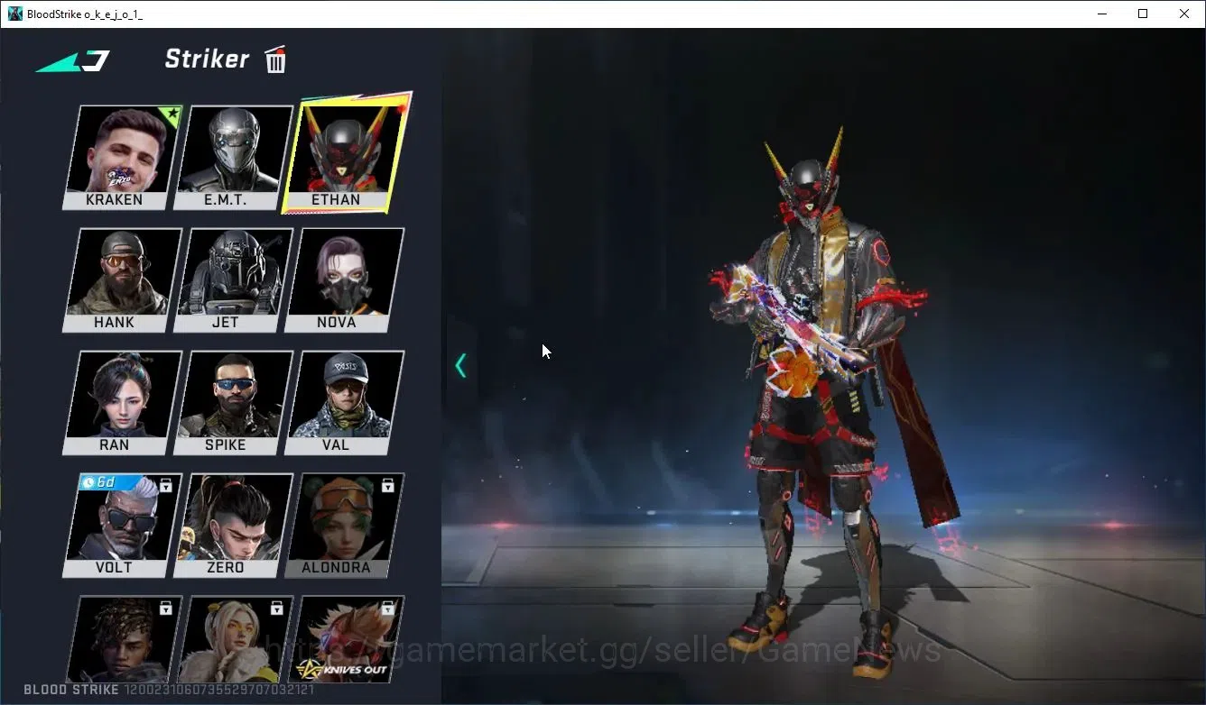 Blood Strike Accounts Collab Skin ASIA|COLLAB ENZO Kraken+2 ULTRA[Nova-PitchStrike,Ethan]|Limited Origin12|3 6