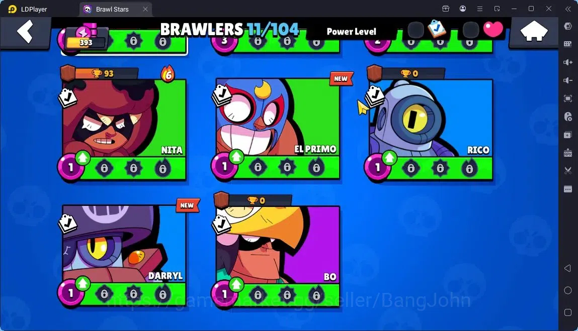 Brawl Stars Accounts Global |11 Brawler|2 Max hypercharge(Edgar,Maisie)|1270 Bling|50 Gems|1 Rare,4 Epic Skins| ProtectOff 6