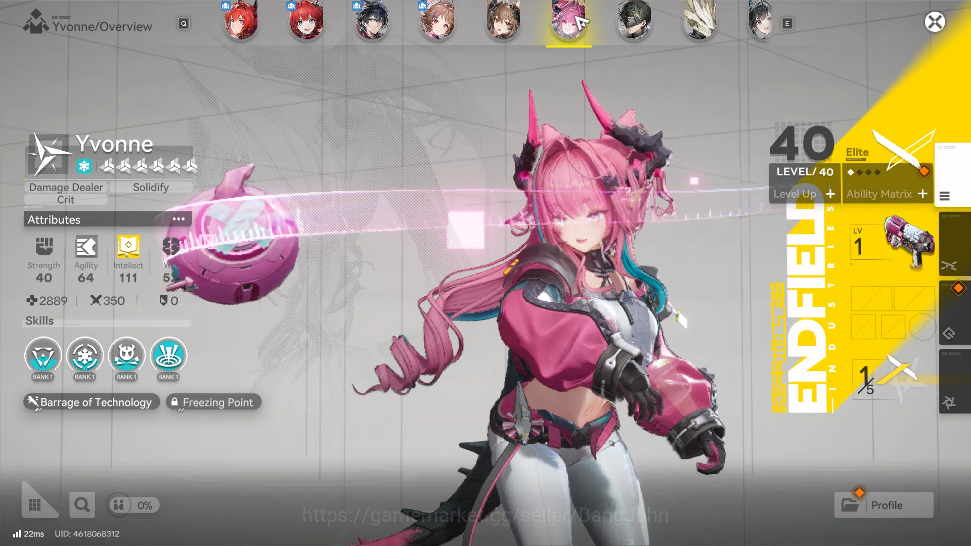 Arknights: Endfield Accounts ASIA |MidGame|4 Limit+3Sign|LaevatainP1 sign,Gilberta Sign, YvonneP1sign 5