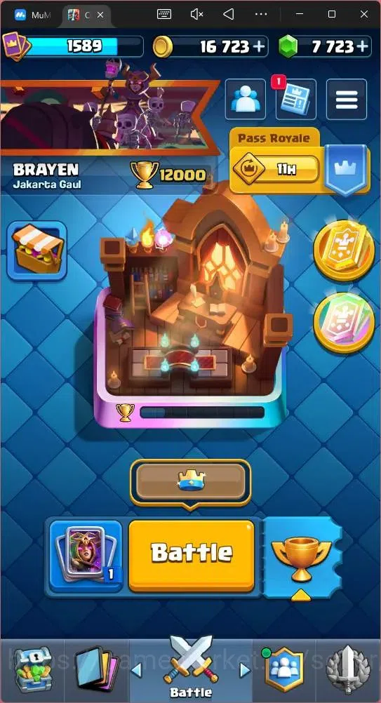 Clash Royale Accounts Mobile | CL 1589 | KTL 15 | Trophy 12000 | Card 12 image 1