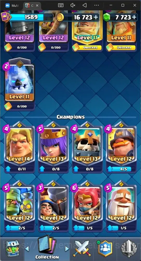 Clash Royale Accounts Mobile | CL 1589 | KTL 15 | Trophy 12000 | Card 12 image 13
