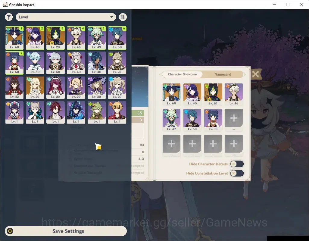 Genshin Impact Accounts ASIA |AR35 |2 Limited [Wanderer, Raiden Shogun] |2 image 2