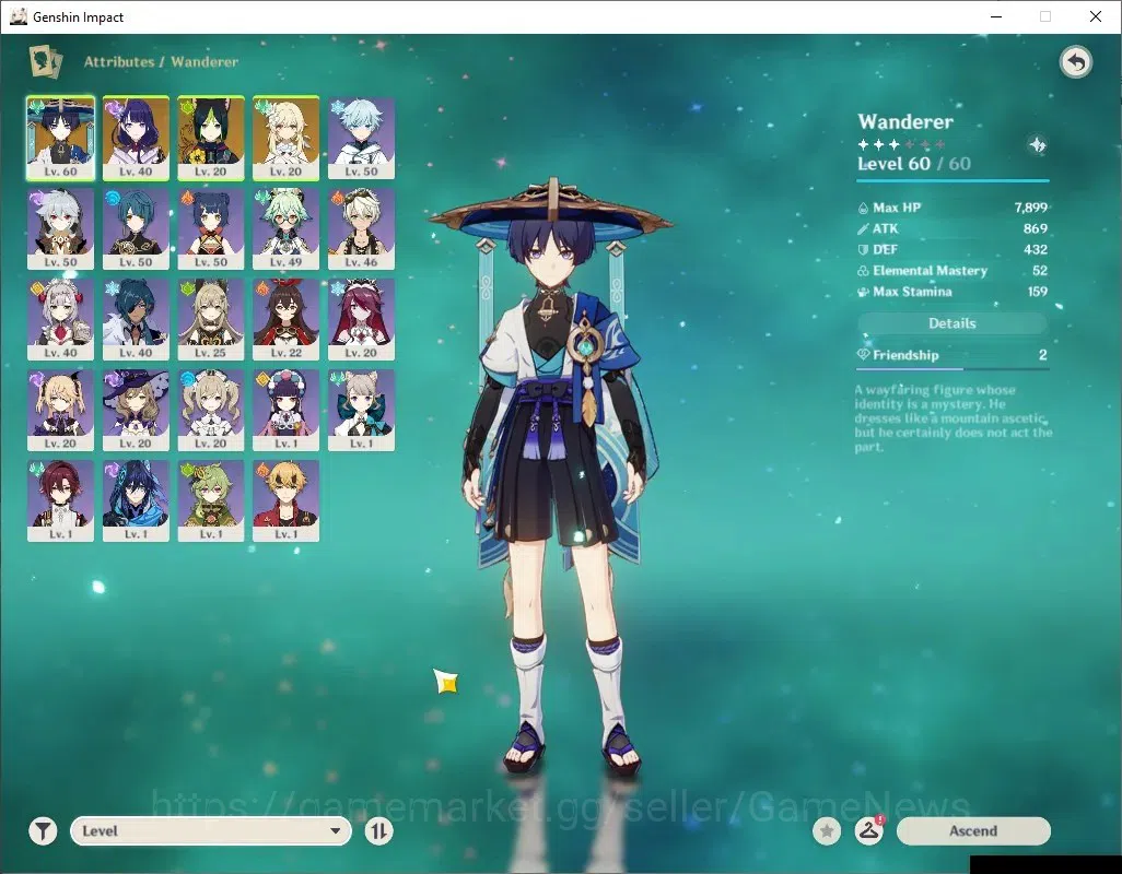 Genshin Impact Accounts ASIA |AR35 |2 Limited [Wanderer, Raiden Shogun] |2 image 3