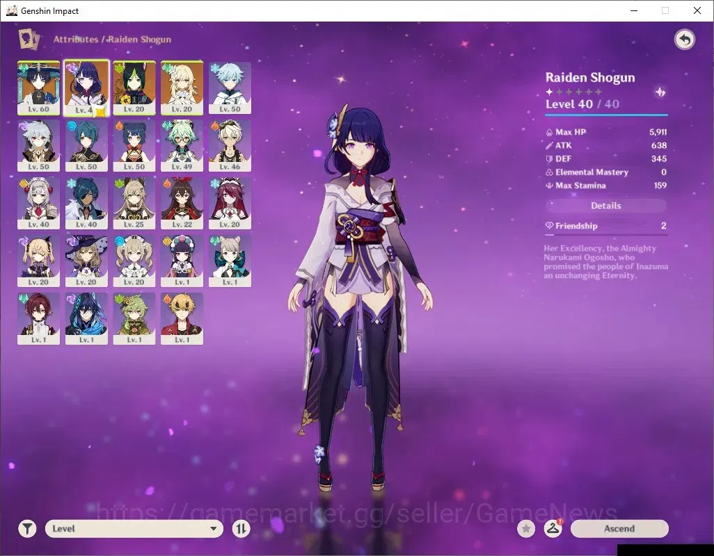 Genshin Impact Accounts ASIA |AR35 |2 Limited [Wanderer, Raiden Shogun] |2 image 4