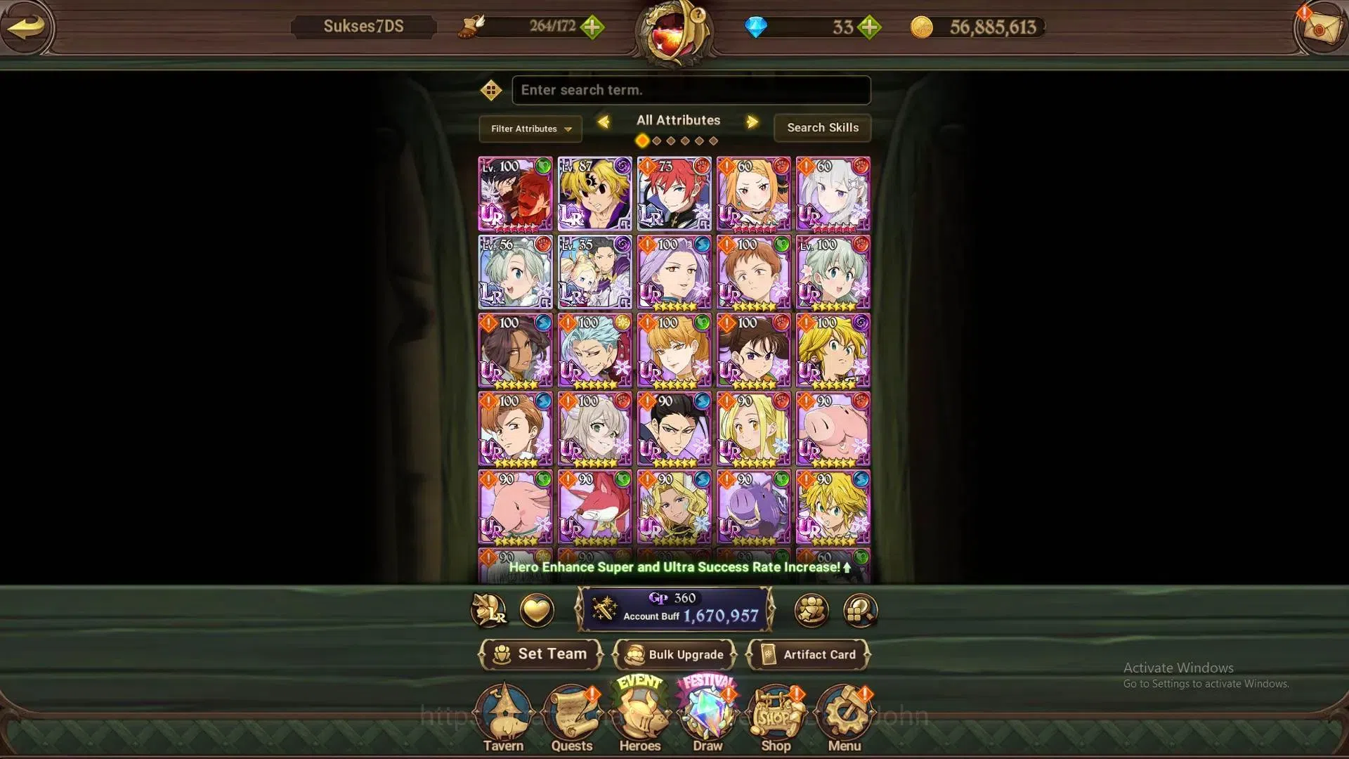 The Seven Deadly Sins: Grand Cross Accounts ASIA | 1.67M CC|LR 4+UR 4+Collab Re:Zero|Nemesis M image 12