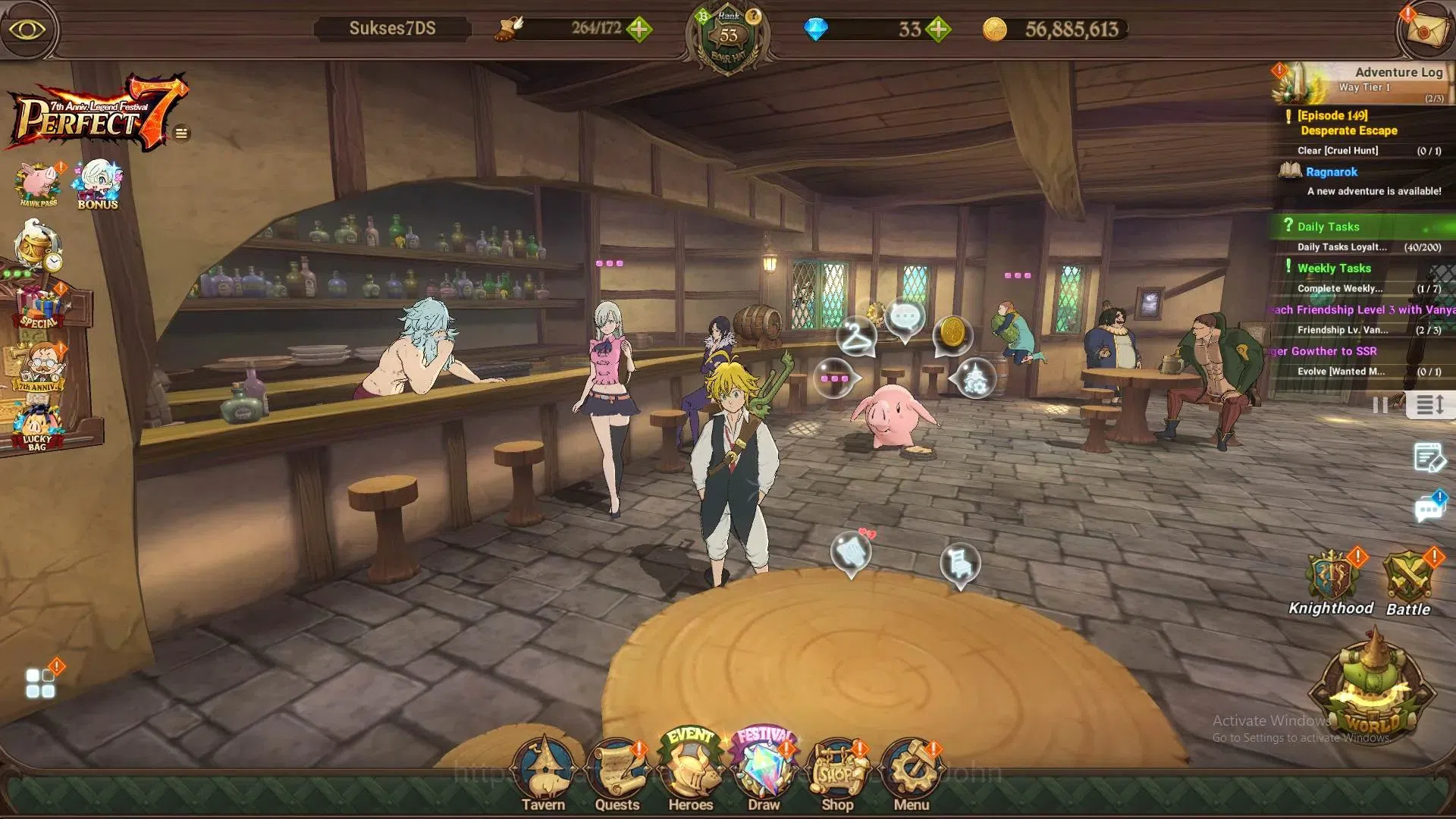 The Seven Deadly Sins: Grand Cross Accounts ASIA | 1.67M CC|LR 4+UR 4+Collab Re:Zero|Nemesis M image 16