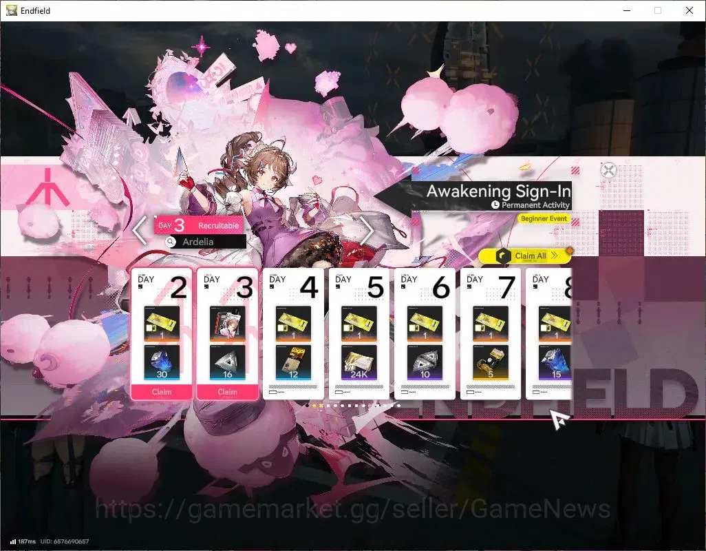 Arknights: Endfield Accounts NA/EU|Lv2|Fresh Starter|2SSR(1Limited)|Laevatain,P image 2