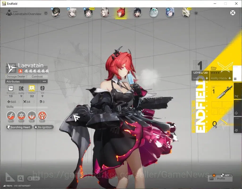 Arknights: Endfield Accounts NA/EU|Lv2|Fresh Starter|2SSR(1Limited)|Laevatain,P image 4