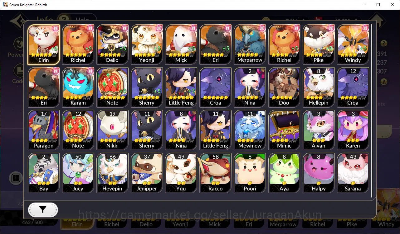 Seven Knights Re:Birth Accounts [Re:BIRTH] Global300xx| 3 ex-7k (Juri,Rosie,Gelidu image 13
