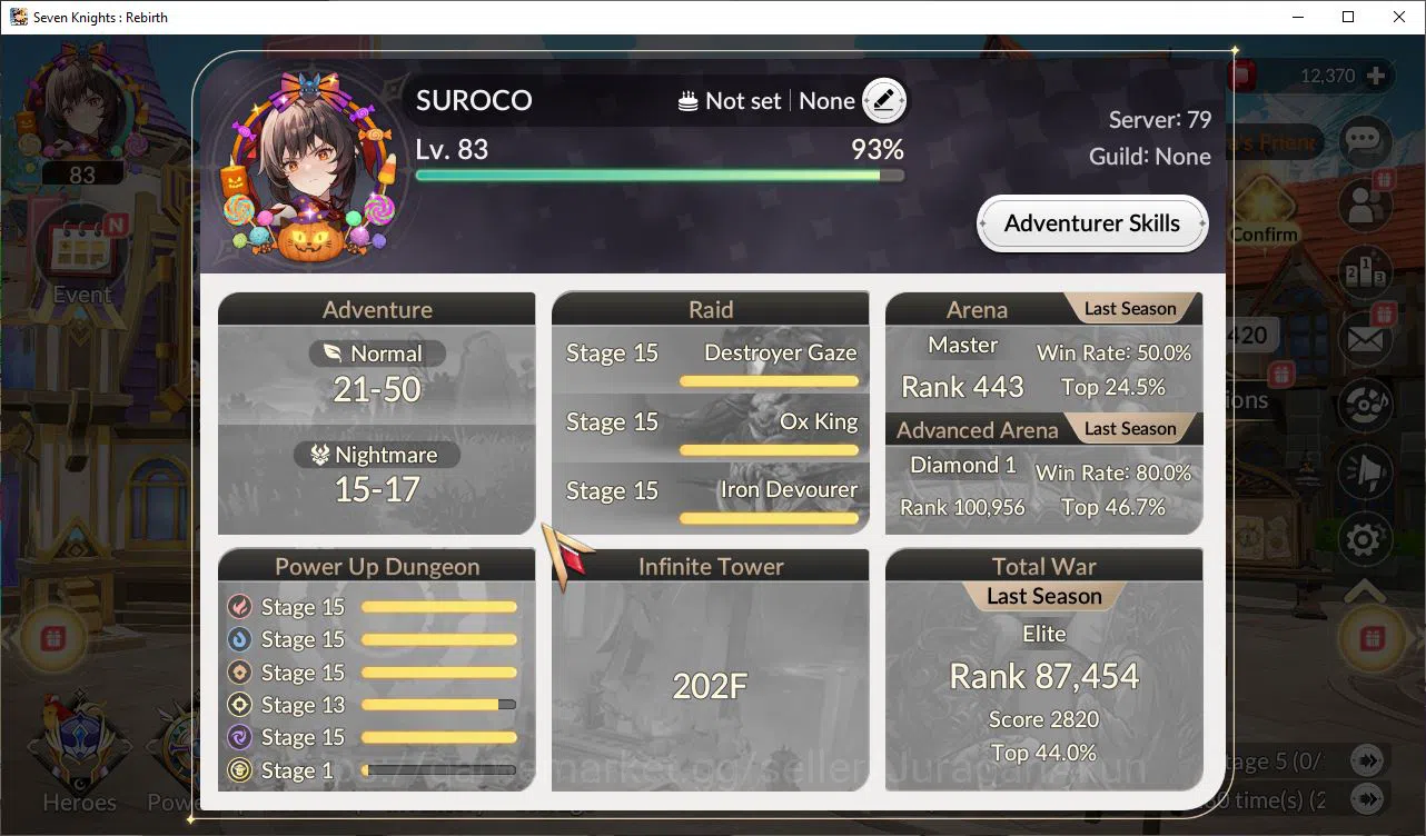Seven Knights Re:Birth Accounts [Re:BIRTH] Global300xx| 3 ex-7k (Juri,Rosie,Gelidu image 2