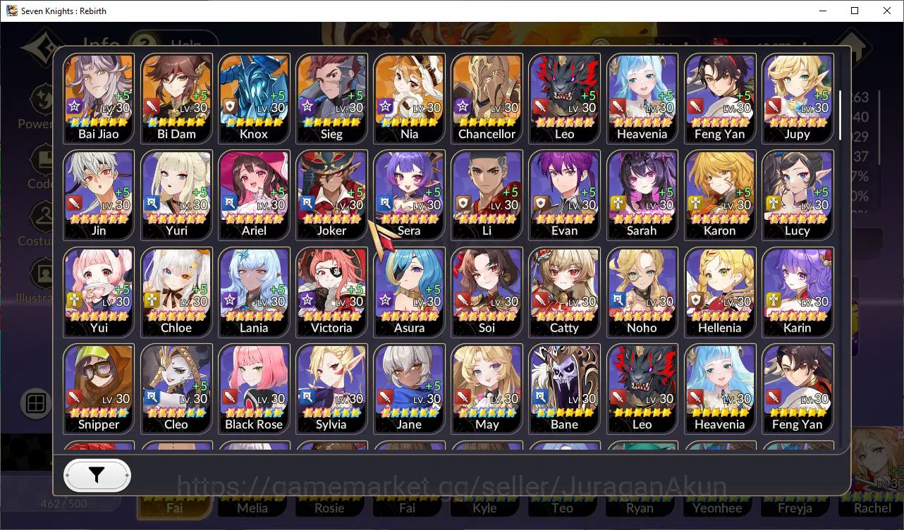Seven Knights Re:Birth Accounts [Re:BIRTH] Global300xx| 3 ex-7k (Juri,Rosie,Gelidu image 6