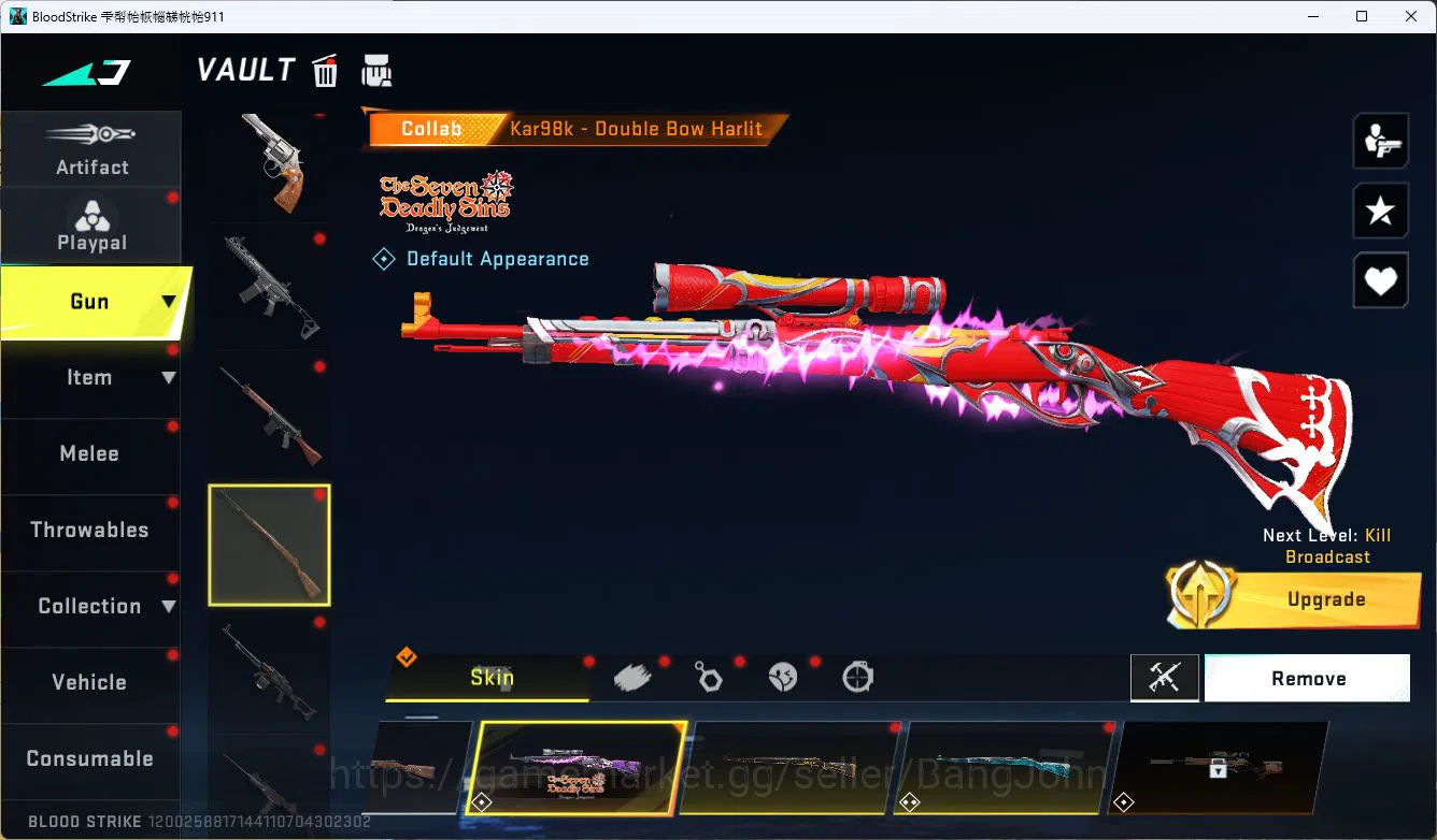 Blood Strike Accounts ASIA|COLLAB=KAR98K,AK47|LIMITED=P7,AR97,|ULTRA=M4A image 14