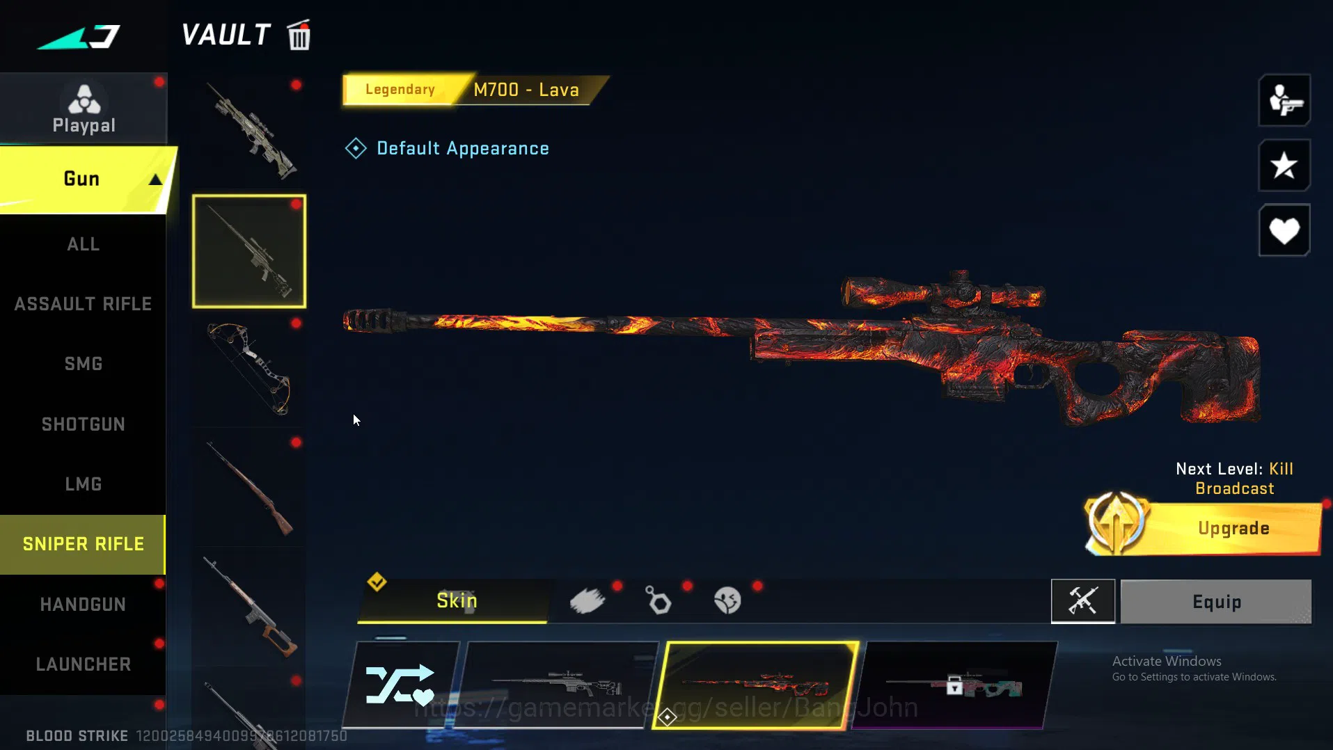 Blood Strike Accounts Collab Skin ASIA|Eternal AK47 | Collab MCX EVA | Ultra INP9,Origin12,Kala BS016B 12