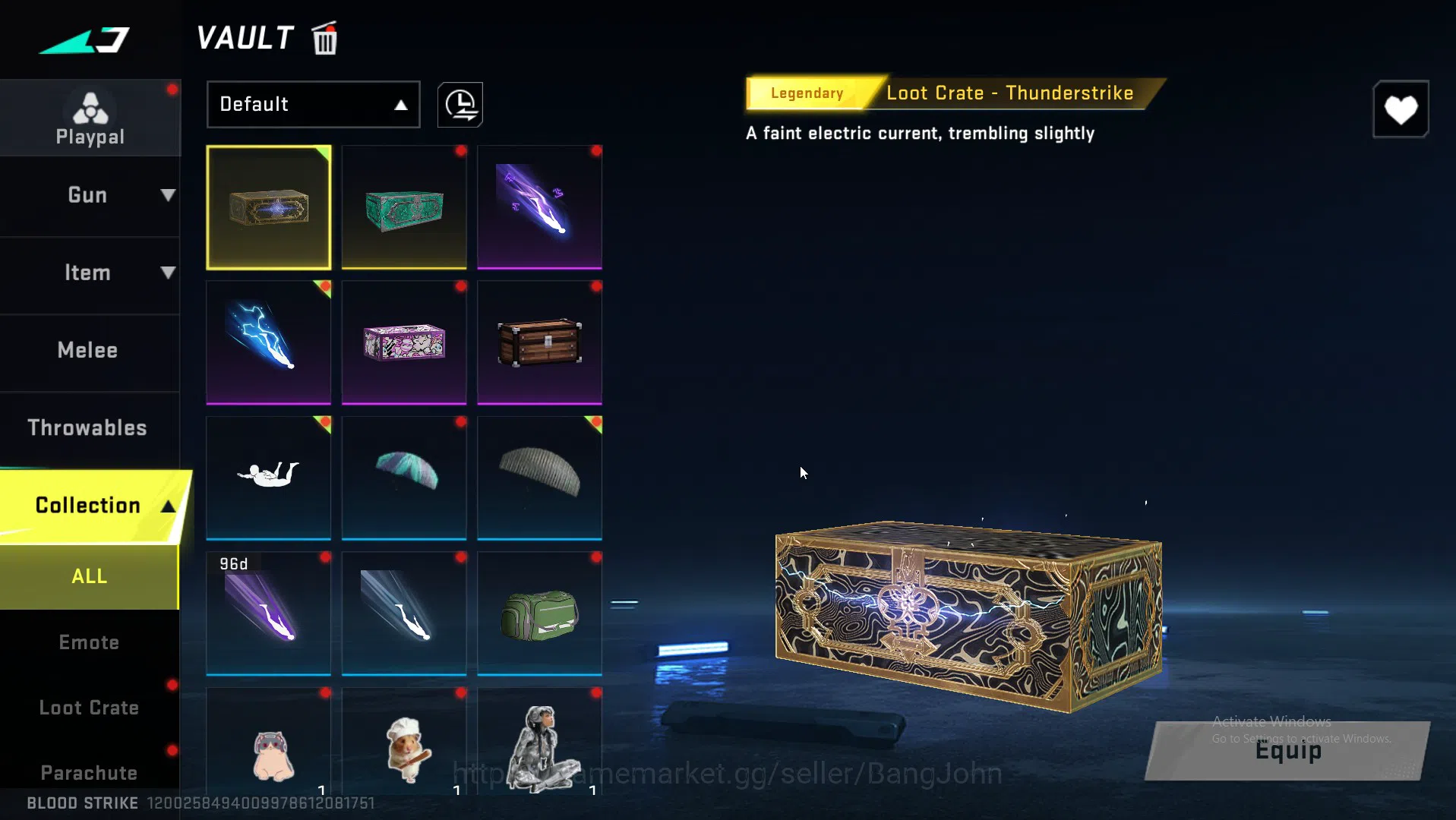 Blood Strike Accounts Collab Skin ASIA|Eternal AK47 | Collab MCX EVA | Ultra INP9,Origin12,Kala BS016B 14