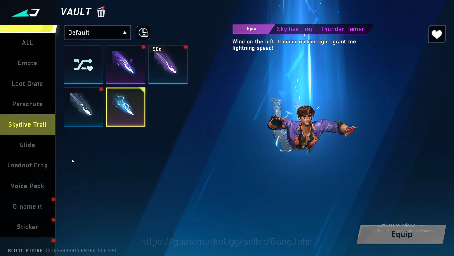 Blood Strike Accounts Collab Skin ASIA|Eternal AK47 | Collab MCX EVA | Ultra INP9,Origin12,Kala BS016B 16