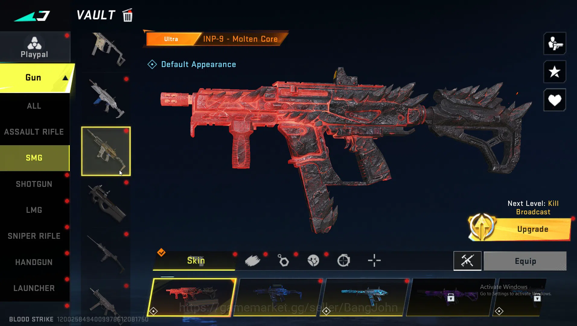 Blood Strike Accounts Collab Skin ASIA|Eternal AK47 | Collab MCX EVA | Ultra INP9,Origin12,Kala BS016B 9
