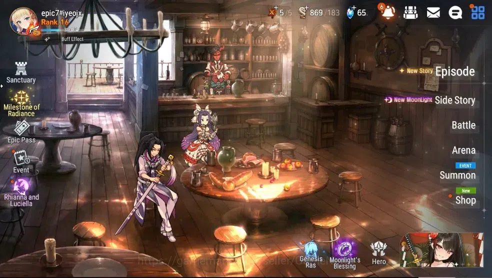 Epic Seven Accounts GLOBAL Unverif|New Era|3 ML(Rhiana & Luciel,CPavel image 1