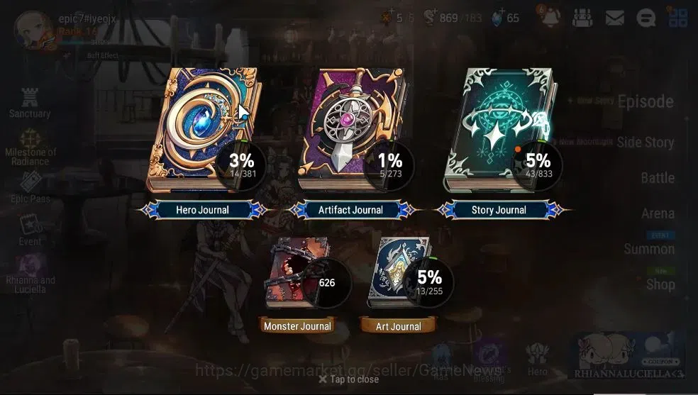 Epic Seven Accounts GLOBAL Unverif|New Era|3 ML(Rhiana & Luciel,CPavel image 3