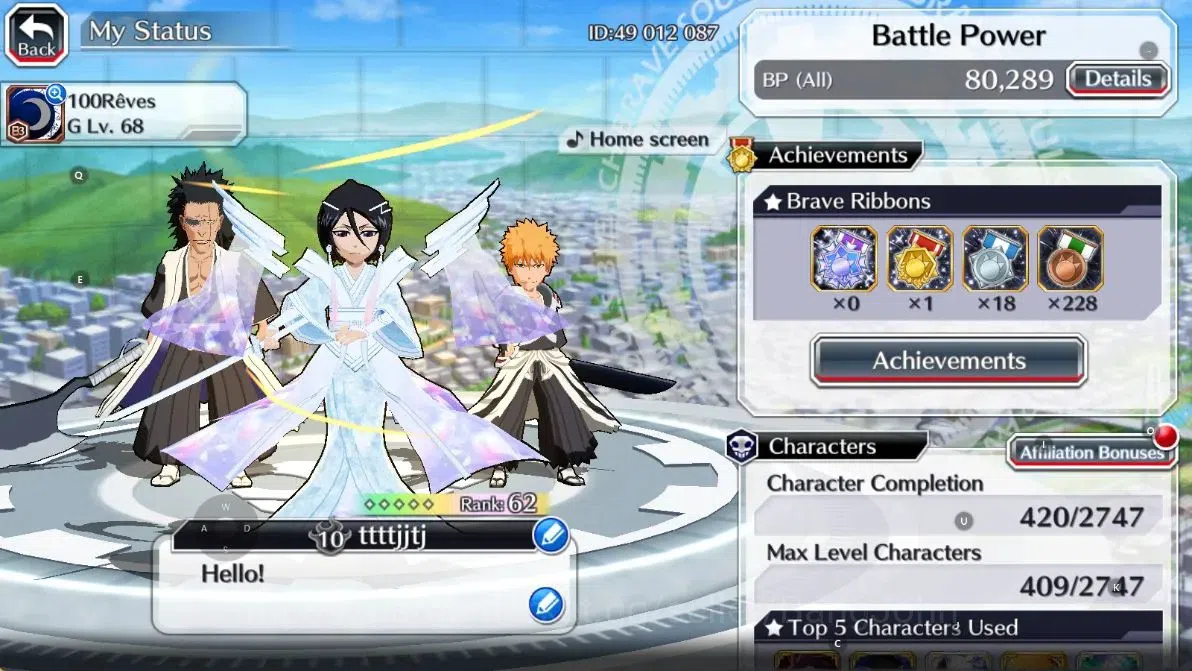 Bleach: Brave Souls Accounts GLOBAL|20k Orb+Fresh All Story|Rukia10ThAnniv, Ich image 2