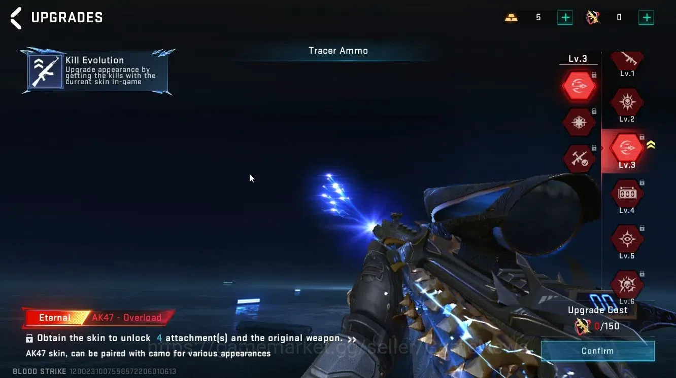 Blood Strike Accounts ASIA|ETERNAL[ZERO-Odashadow,AK47-Overload Lv3,DEag image 12