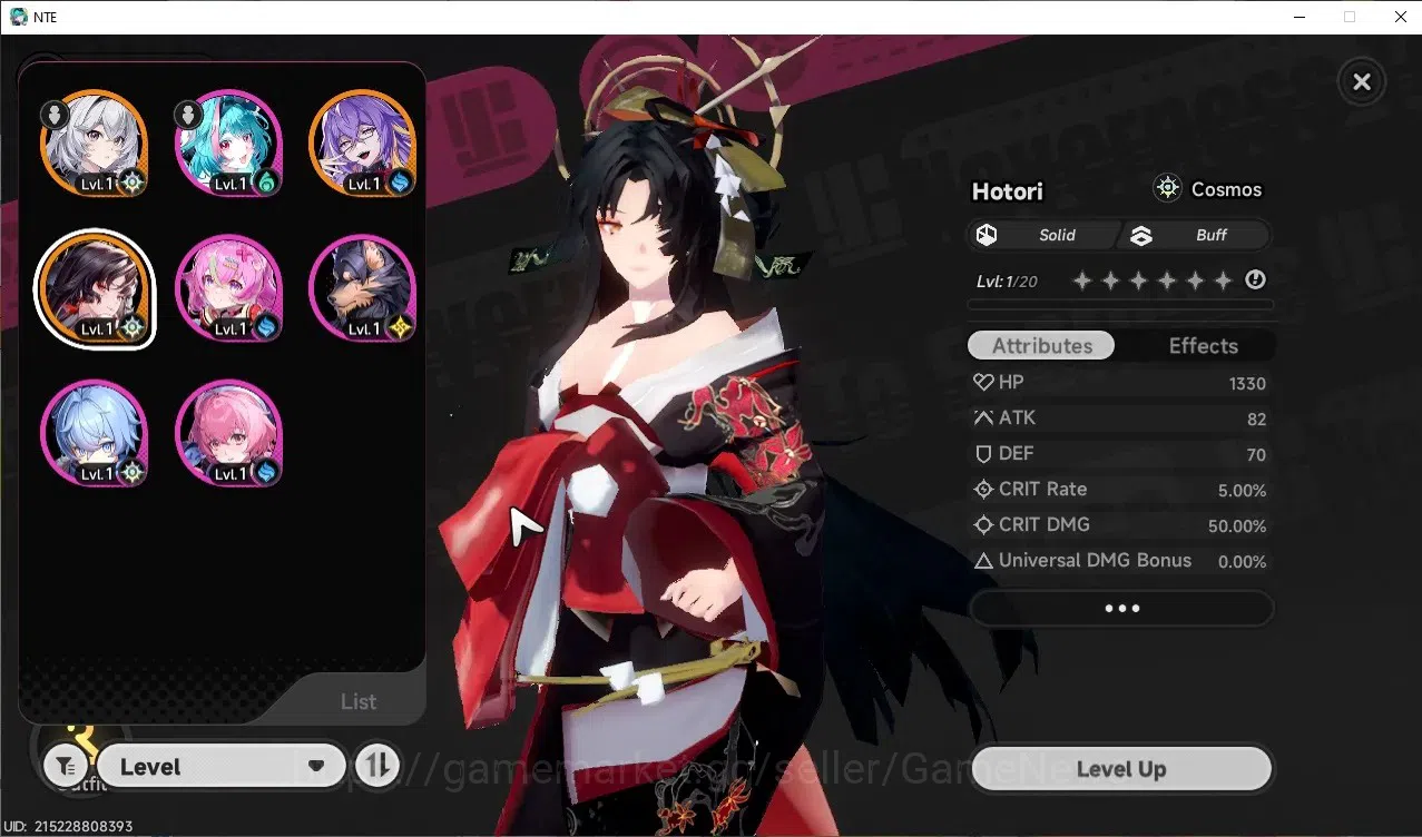 Neverness to Everness Accounts GLOBAL Europe |HL 3| 2 SSR Hotori + Signature , Fadia Awk 2 |5 SR|Female MC|Log Email|Take 1