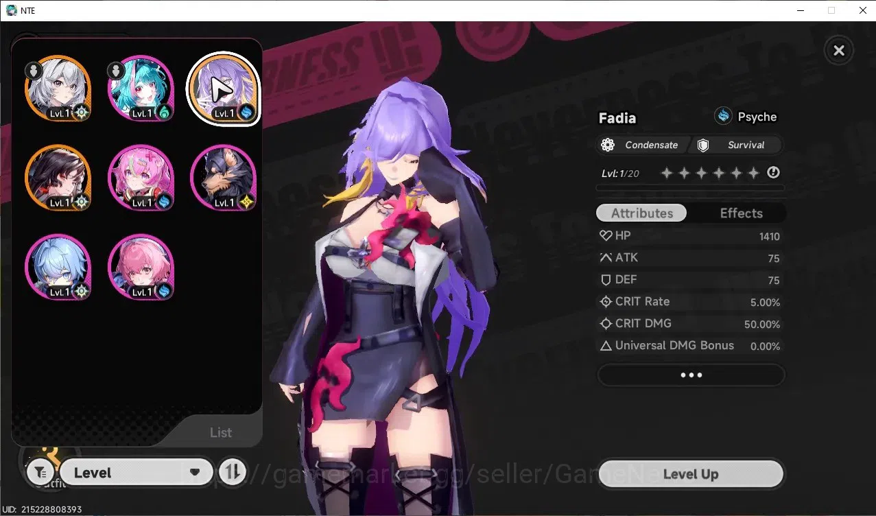 Neverness to Everness Accounts GLOBAL Europe |HL 3| 2 SSR Hotori + Signature , Fadia Awk 2 |5 SR|Female MC|Log Email|Take 2