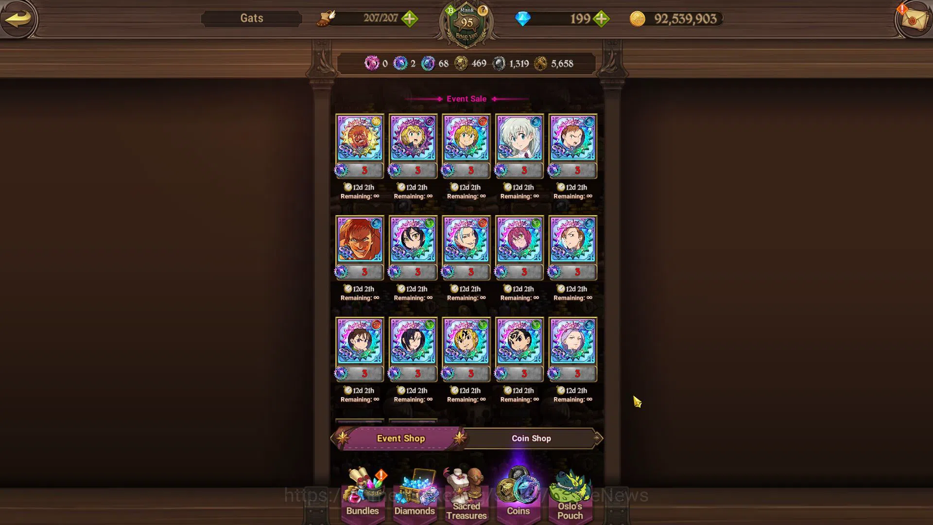 The Seven Deadly Sins: Grand Cross Accounts Asia|5,7M CC|199 DM|3 LR+6 UR+Many Collab|Ludociel image 14