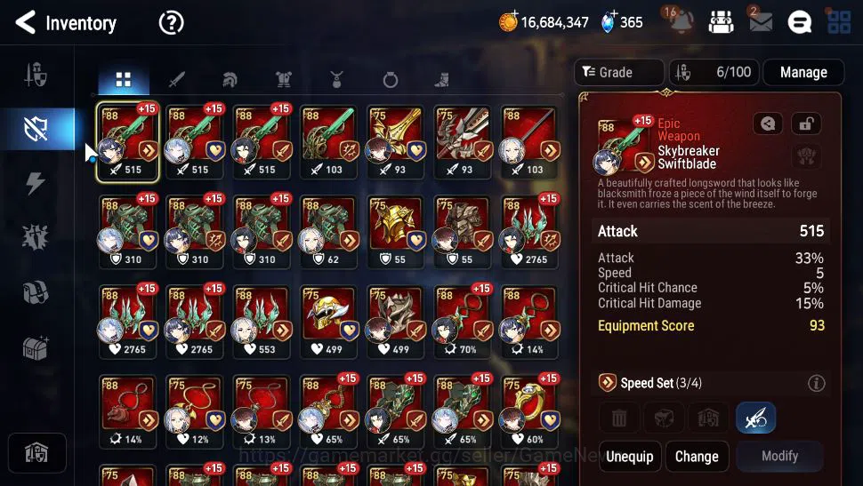 Epic Seven Accounts Mid-Tier ASIA Unverif|7 ML(A Elena, Harsetti,BM Haste, etc), Fenne, etc|Poh+Bles ON|7K Energy + 20k 16