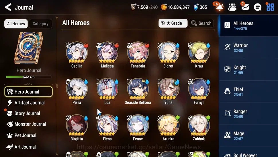 Epic Seven Accounts Mid-Tier ASIA Unverif|7 ML(A Elena, Harsetti,BM Haste, etc), Fenne, etc|Poh+Bles ON|7K Energy + 20k 7