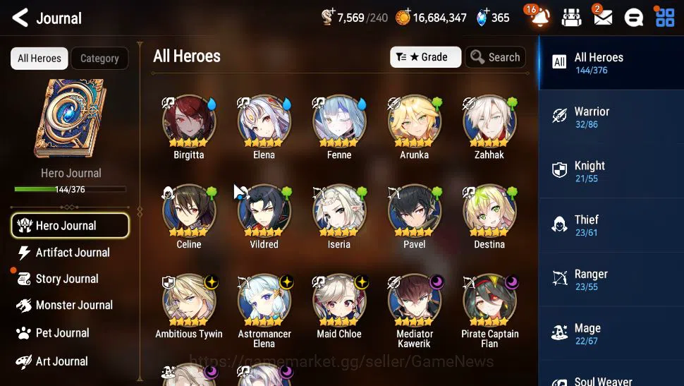 Epic Seven Accounts Mid-Tier ASIA Unverif|7 ML(A Elena, Harsetti,BM Haste, etc), Fenne, etc|Poh+Bles ON|7K Energy + 20k 8