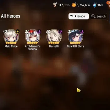 Epic Seven Accounts High-End GLOBAL UnVerif|New Era|4 ML(TR Elvira,Har Seti,Arch Shadow,Etc)+AUBE,Estele,Setsuka,Etc|poh