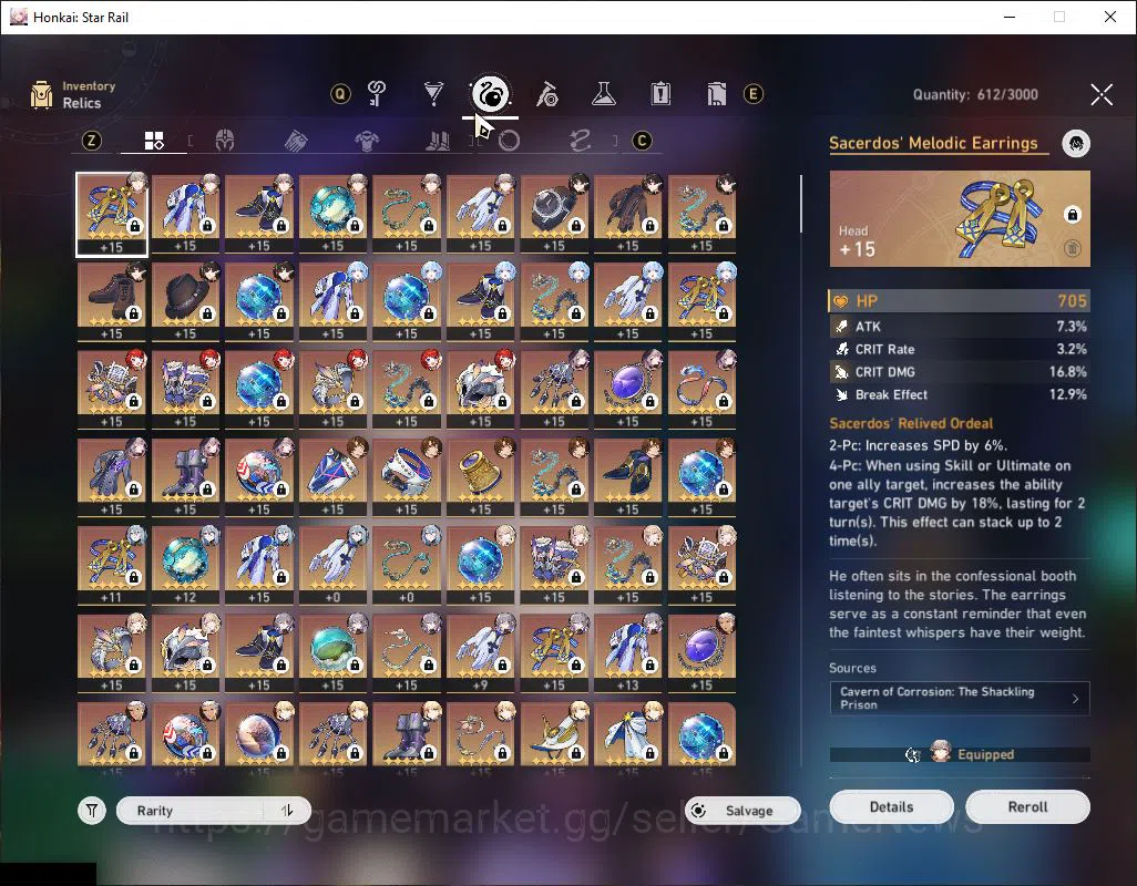 Honkai Star Rail Accounts Mid Game Asia|TL 67|7 Limited|[TheHerta,Cerydra,Saber]+Sign,Sunday,Tribbie,Archer,Dante|Male 7