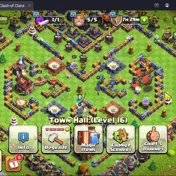 Clash of Clans Accounts High-End TH16-BH8|Lv.138|BK36,AQ47,MP48,GW18,RC18|BM10,BC15,HH7|1 Legendary & 4 Gold Skins|Proteck
