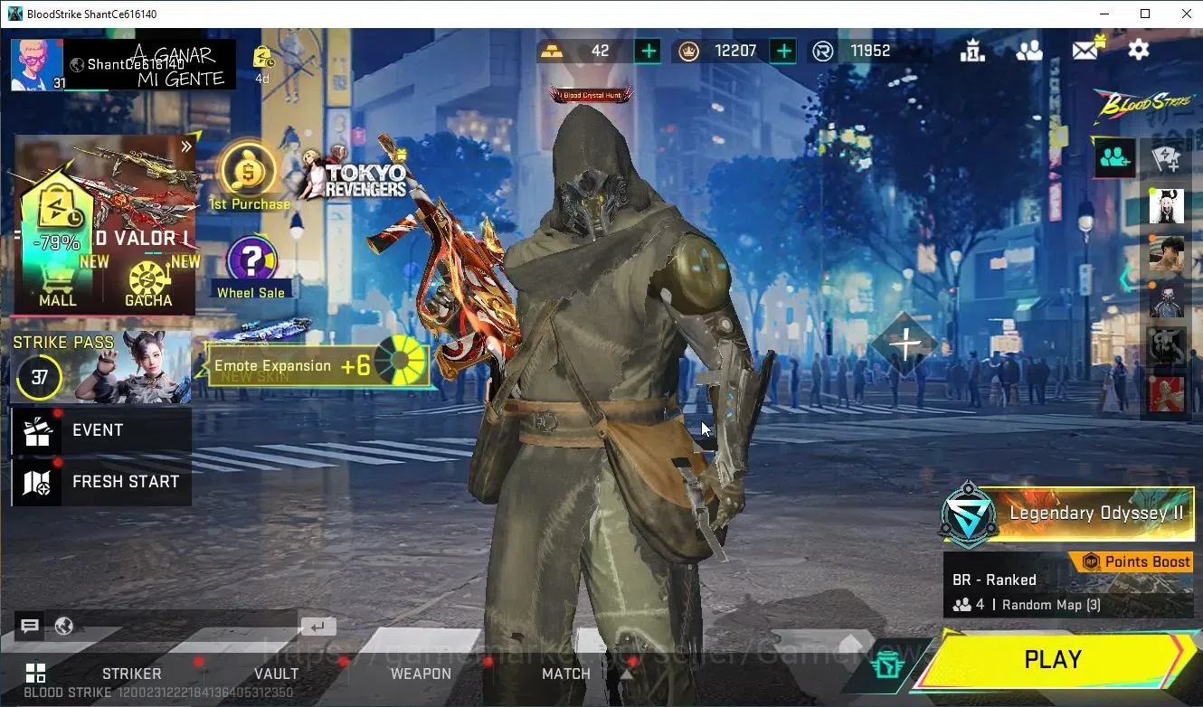 Blood Strike Accounts ASIA|Eternal DEagle-Scorpius|Collab 7DS(Playpal Os image 1