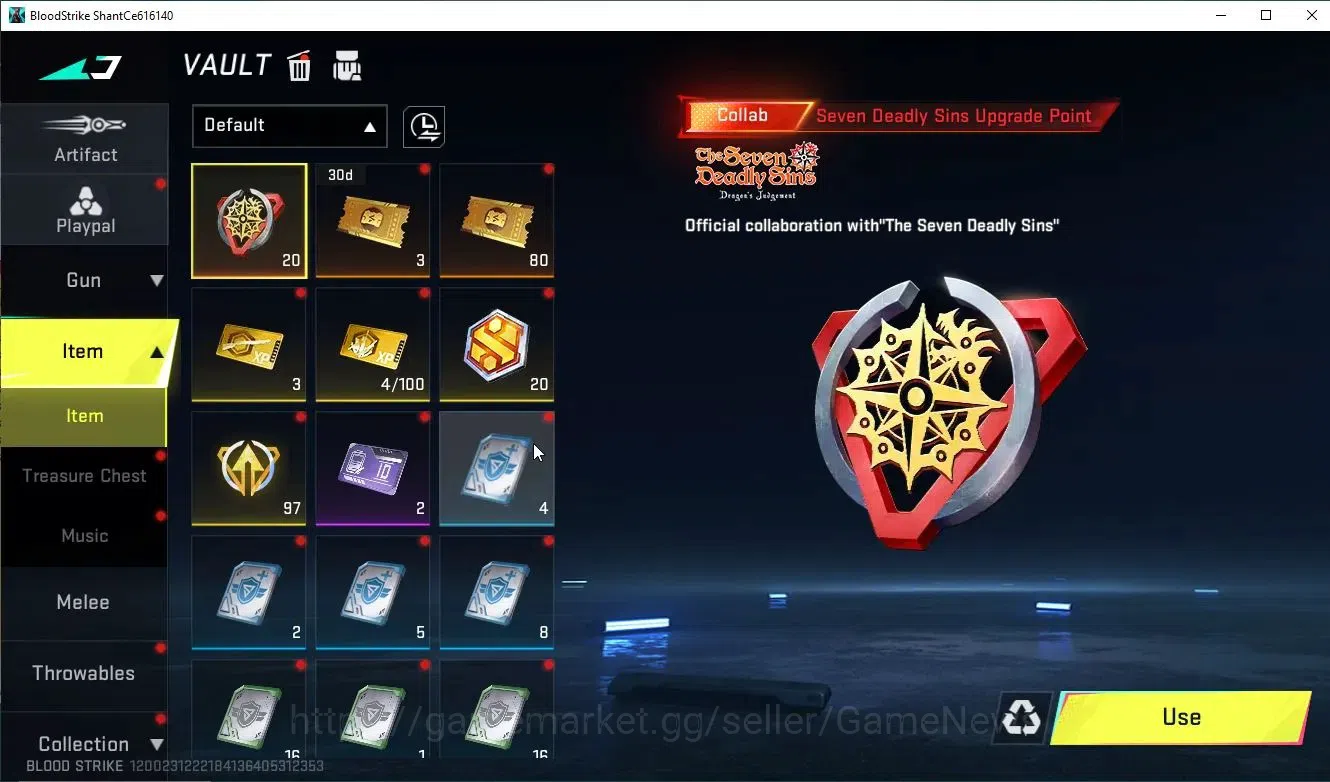 Blood Strike Accounts ASIA|Eternal DEagle-Scorpius|Collab 7DS(Playpal Os image 13