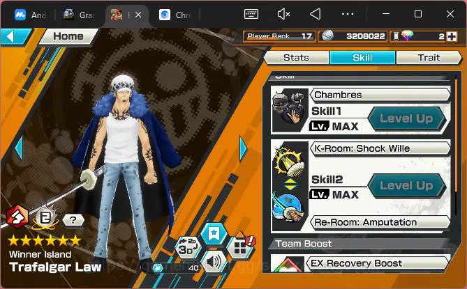 One Piece Bounty Rush Accounts Others GLOBAL| EX 2| PR 17| WI Trafalgal Law, GP Gol D.Roger |More Detail Check SS|OPBR273B 7