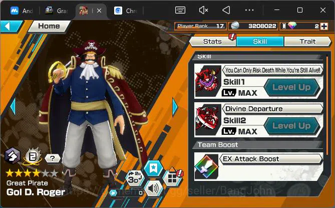 One Piece Bounty Rush Accounts Others GLOBAL| EX 2| PR 17| WI Trafalgal Law, GP Gol D.Roger |More Detail Check SS|OPBR273B 8