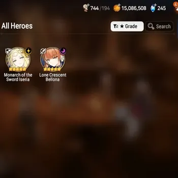 Epic Seven Accounts High-End Global UnVerif|Mor 13|2 ML(Monarch Sword Iseria,LC Bellona)+Ruiza,Iseria,Landy,etc|PoH+Bless