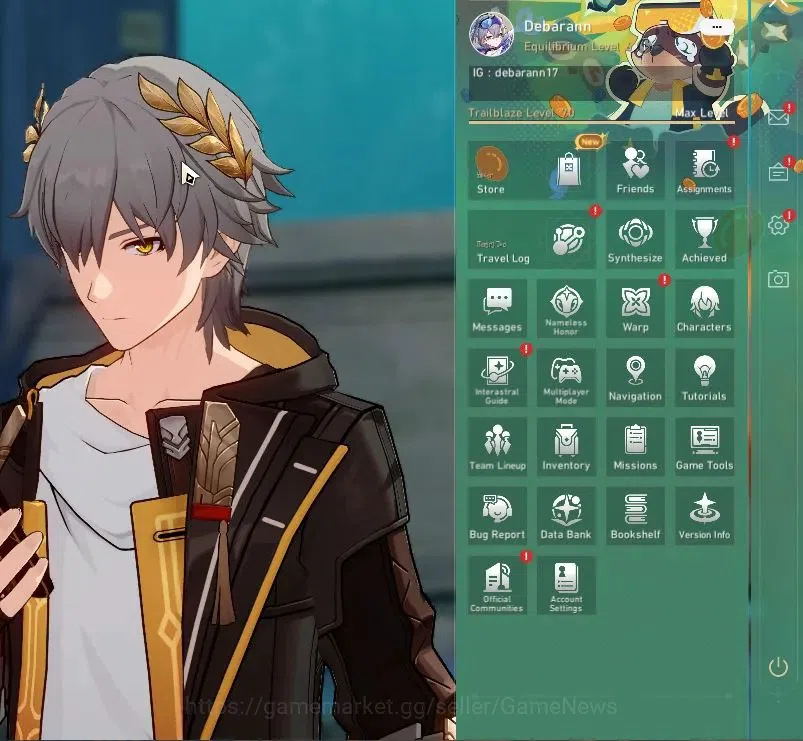 Honkai Star Rail Accounts Asia|TL 70|16 Limited|(AcheronE3,Evanescia,Casto,T image 1