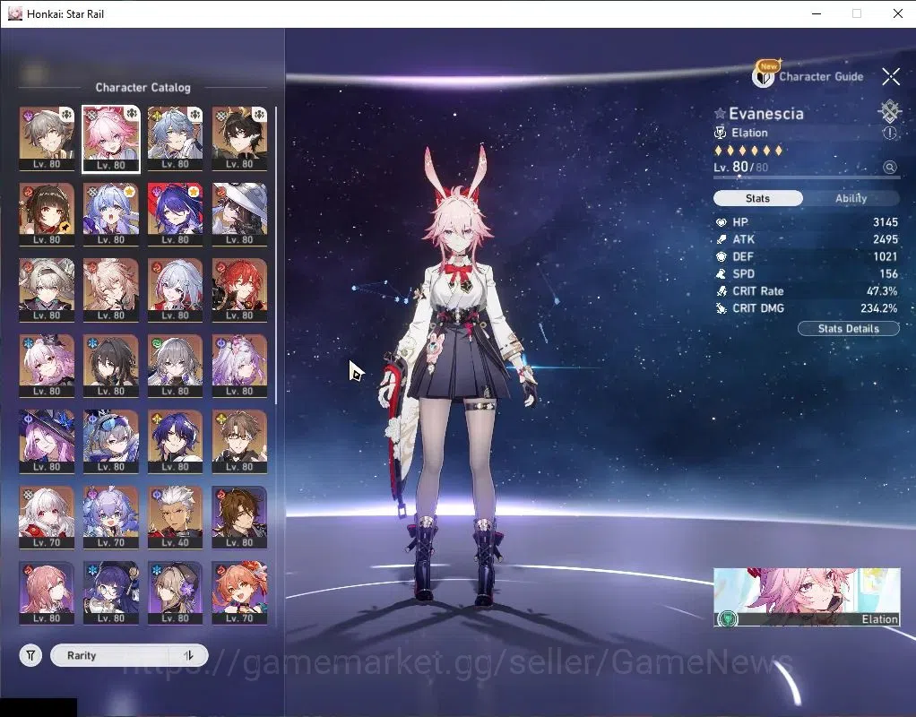 Honkai Star Rail Accounts Asia|TL 70|16 Limited|(AcheronE3,Evanescia,Casto,T image 4