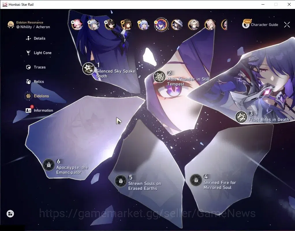 Honkai Star Rail Accounts Asia|TL 70|16 Limited|(AcheronE3,Evanescia,Casto,T image 6