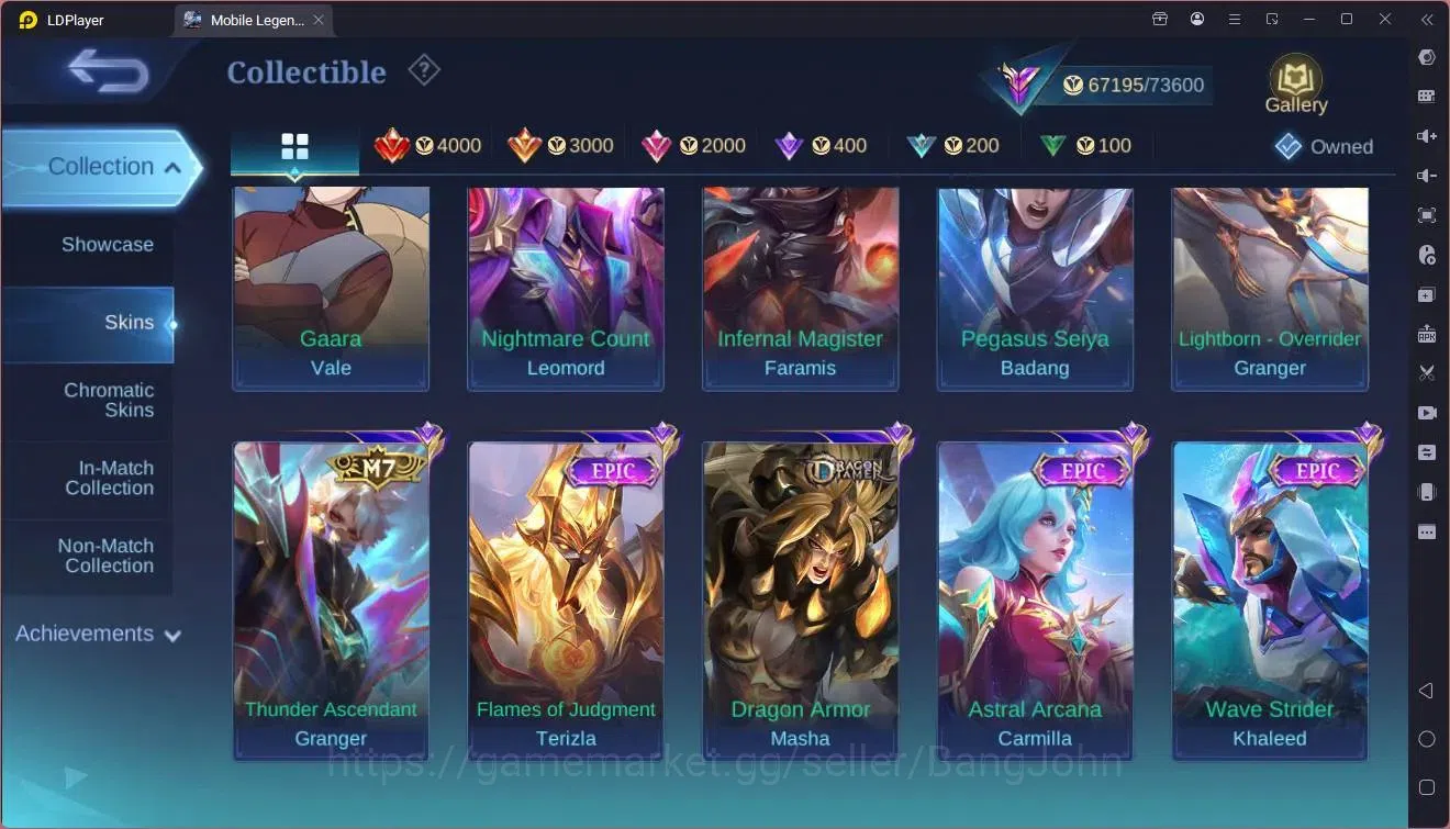 Mobile Legends: Bang Bang Accounts Global |Hero 133|Skin 304|Renowned|KOF Karina|Luck image 15