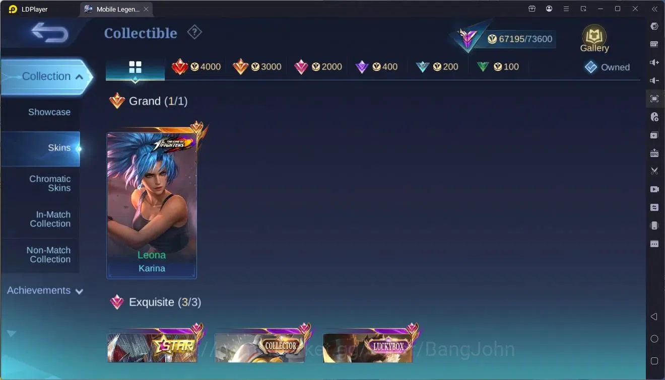Mobile Legends: Bang Bang Accounts Global |Hero 133|Skin 304|Renowned|KOF Karina|Luck image 7