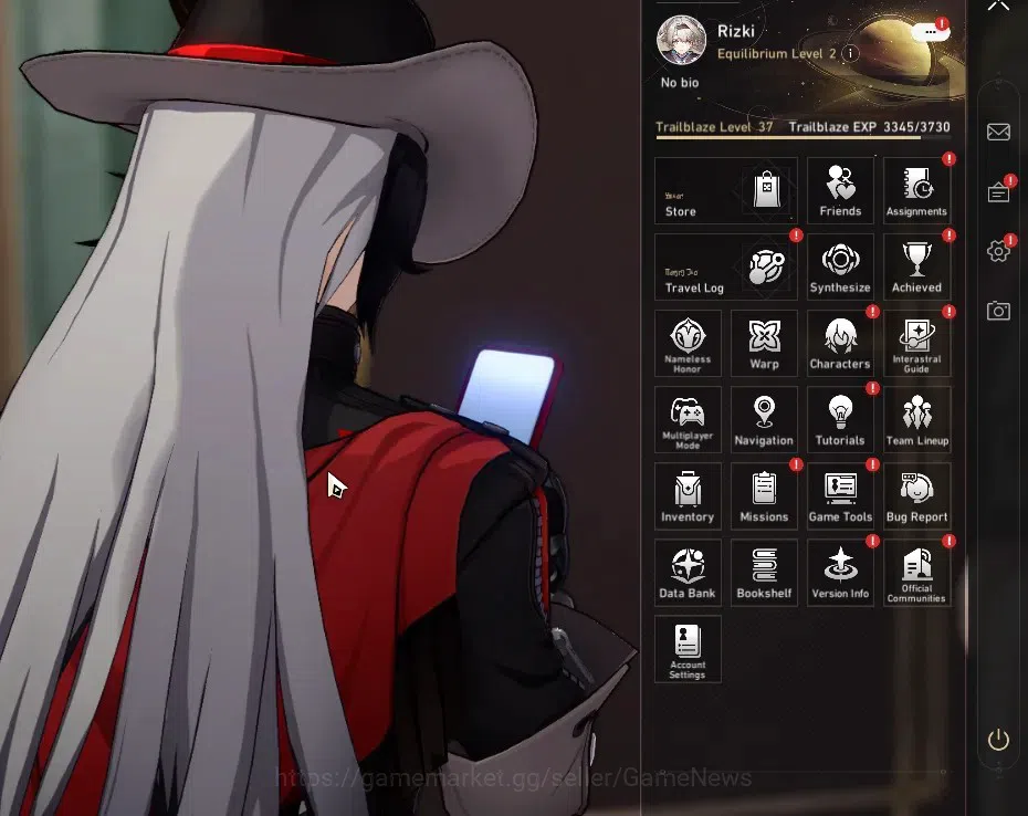 Honkai Star Rail Accounts Others Asia|TL 37|7 Limited|Firefly,Ashveil,Sparkle,Robin,Argenti,Ruan Mei,Dante|Male MC|Take 1