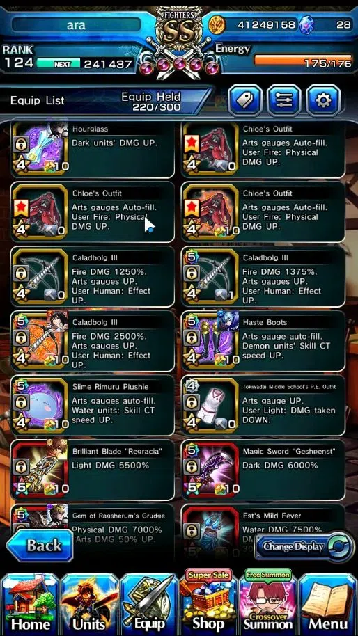 Grand Summoners Accounts Global|Rank 124|27 Ascend+22 TW|1 Sp Art.|Chloe,Wa image 12