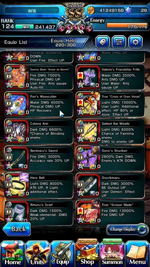 Grand Summoners Accounts Global|Rank 124|27 Ascend+22 TW|1 Sp Art.|Chloe,Wa image 15