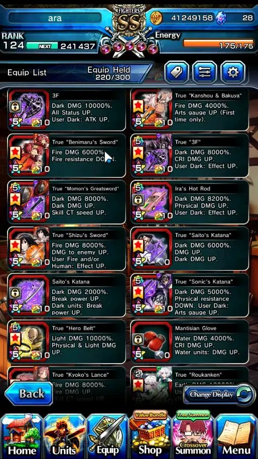 Grand Summoners Accounts Global|Rank 124|27 Ascend+22 TW|1 Sp Art.|Chloe,Wa image 16